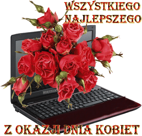Róże z monitora na Dzień Kobiet